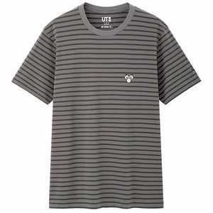 KAWS x Uniqlo BFF Striped Tee Dark Grey